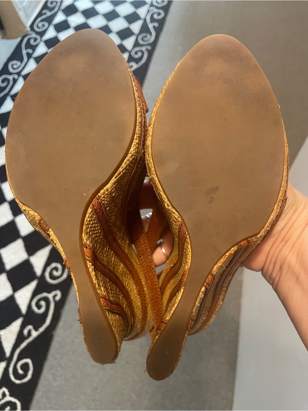 Alexander McQueen Brown Platform Wedge Slingback Sandals - Women - Picture 2 of 5